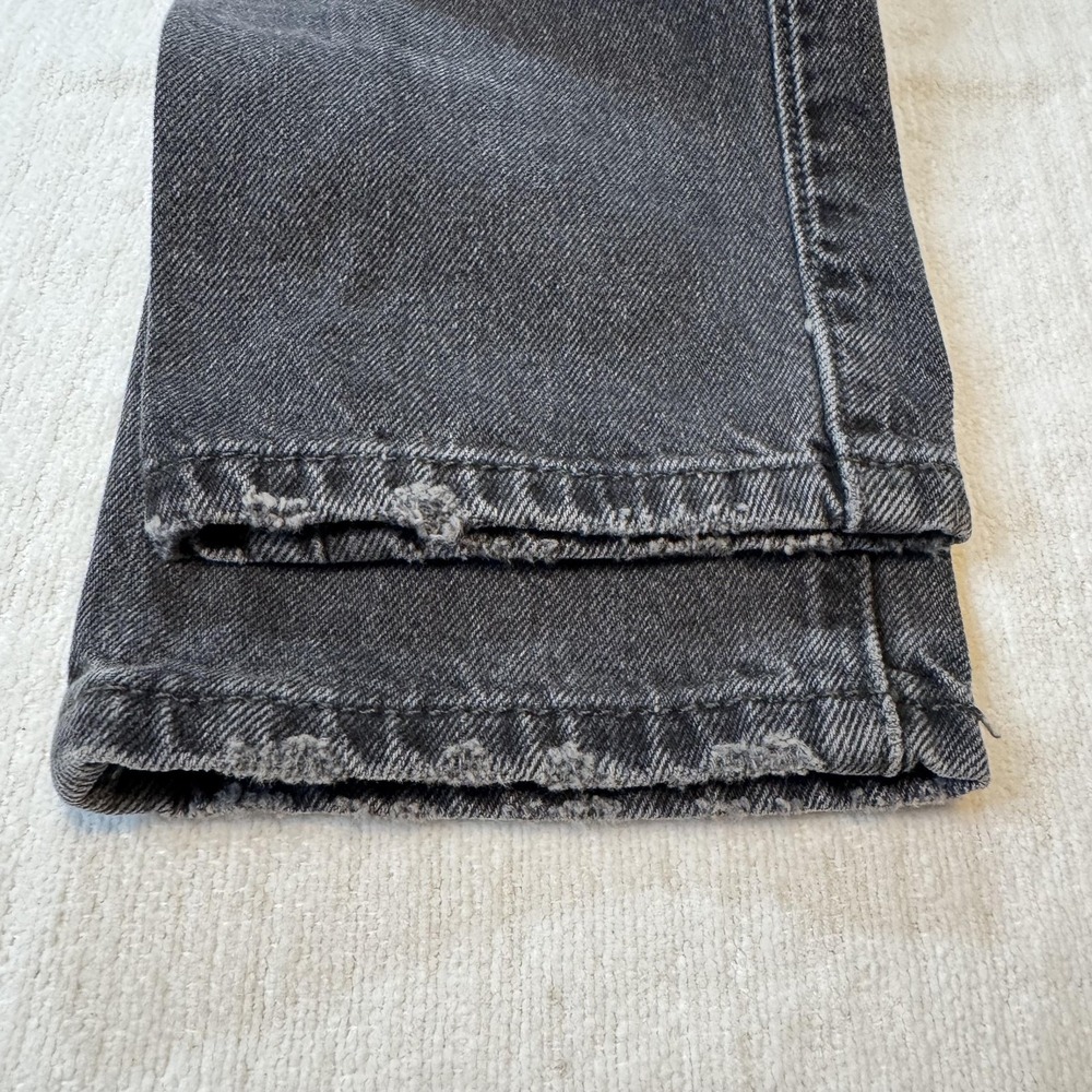 Levis 501S Jeans Womens 24x30 (25x29) Black Button Fly Premium Distressed Denim - Picture 5 of 12